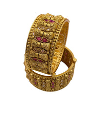 Meera gold plated Antique Broad Bangles | Broad Kada Bangles for weddings