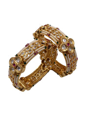 designer pearls and Kundan Polki Bangles | Kada Bangles for women