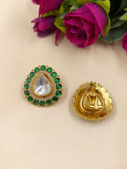 Beautiful Uncut Polki Stud Earrings For Women | Kundan Stud Earrings