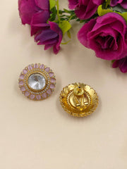 Fancy Polki Stud Earrings for parties and weddings