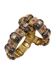 designer Blue Meenakari Kundan Bangles Set | Women's Bangles online