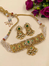traditional gold plated Nakshi Antique Gold Choker Set