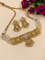 traditional gold plated Nakshi Antique Gold Choker Set