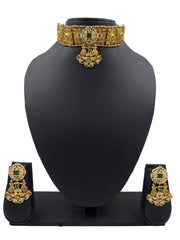 traditional gold plated Nakshi Antique Gold Choker Set