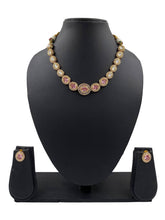 Sayali gold short Polki Party Wear Necklace Set