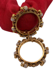 traditional look Vijaya Gold Plated Artificial Antique Elephant Bangles