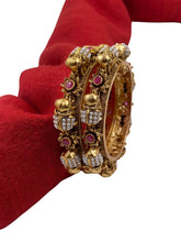 traditional look Vijaya Gold Plated Artificial Antique Elephant Bangles