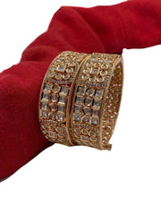gold-plated unique Polki Kada Bangle Set for women online