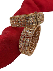 gold-plated unique Polki Kada Bangle Set for women online