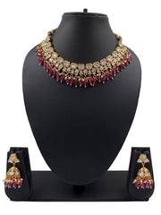 Short Kundan Pink Polki Necklace Set | Party Wear Jewellery Online