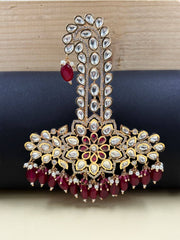 Royal Look Maharaja Ruby Polki Kalangi | Safa Kalgi For Men