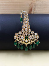 Royal Look Gold Plated Kundna Polki Green Kalangi For Men By Gehna Shop