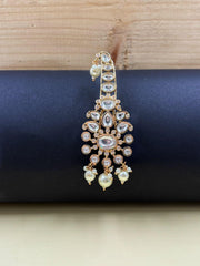 Gold Plated Floral Design Kundan Polki Kalangi For Men| Safa Kalangi