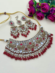 Maharani Designer Polki Kundan Bridal Jewellery Necklace Set By Gehna Shop