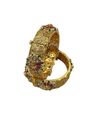 Artificial Gold Plated Antique Gold Bangles For Women By Gehna Shop