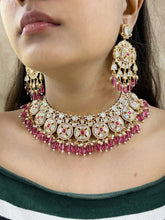 Aavya Premium Quality Beautiful Polki Kundan Wedding Necklace Set For Women