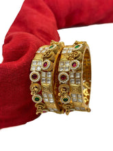 Mahira Antique Gold Kundan Kada Bangles | Antique Bangles