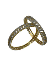 Dual Tone American Diamond Bangles | Zircon Bangles