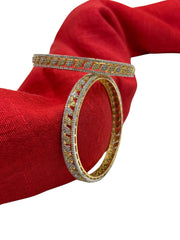 Dual Tone American Diamond Bangles | Zircon Bangles