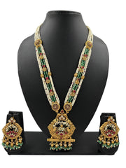 Long Antique Gold Pendant Necklace Set | Antique Jewellery
