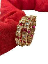 Dhrashti Uncut Polki Pink Bangle Set For Women