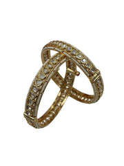 Vibhuti Designer Sleek Kundan Polki Bangles By Gehna Shop