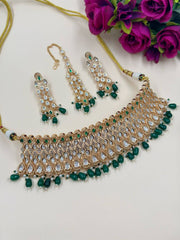 Kadambari Designer Polki Kundan Bridal Choker Set | Wedding Jewellery