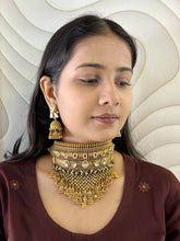 Royal Look Antique Gold Choker Necklace Set | Antique Jewellery Set