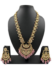 Vanshika Designer Long Polki Necklac Set For Weddings