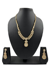 Zeenat Modern Look Changeable Stones Polki Necklace Set | Party Necklace