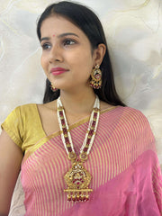 Long Antique Gold Pendant Necklace Set |Long Antique Jewellery