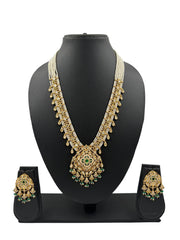 Anubha Exclusive Long Polki And Pearls Necklace Set | Designer Jewellery