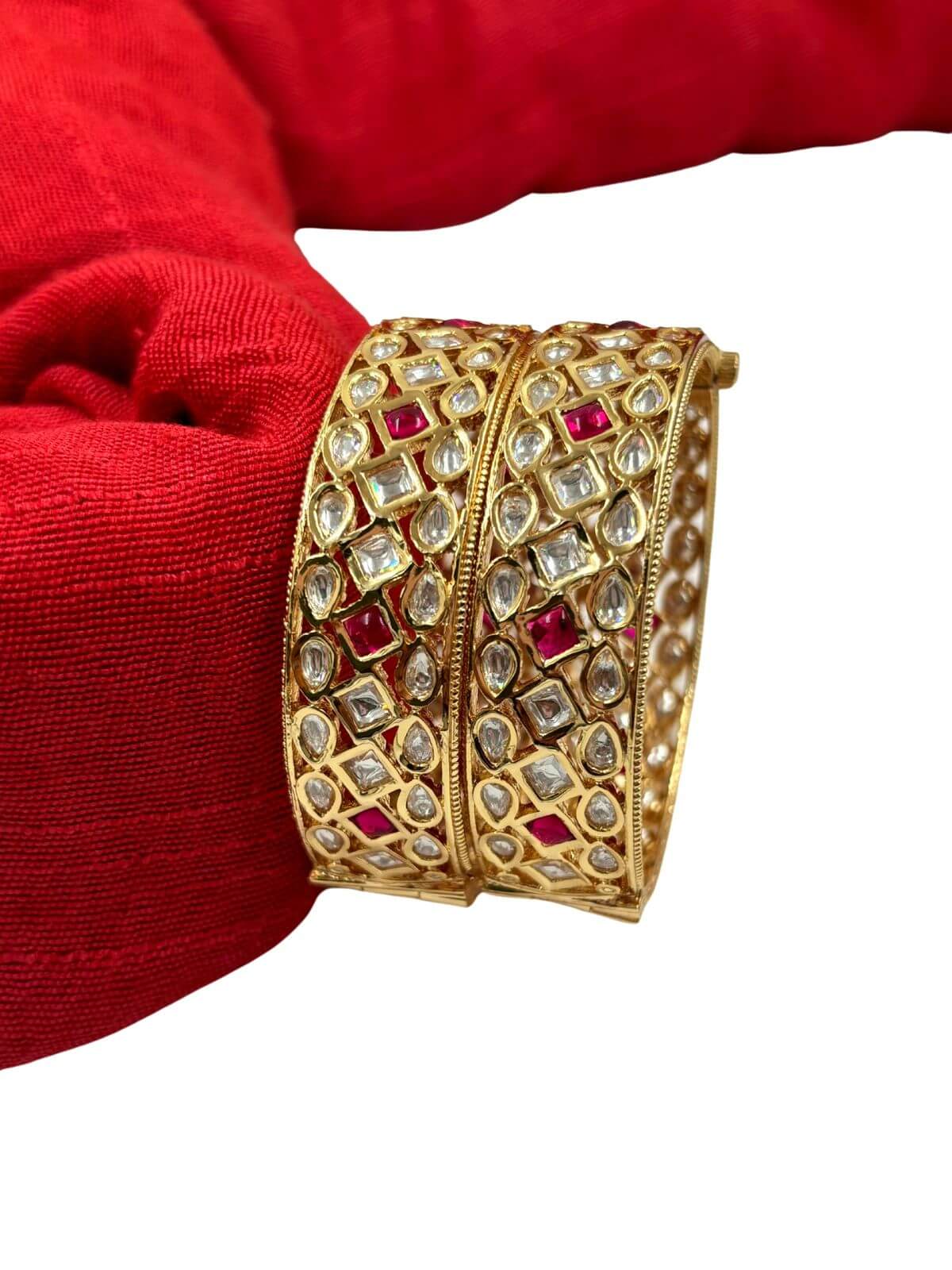 Traditional Artificial Kundan Polki Kada Bangles | Wedding Bangles
