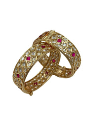 Traditional Artificial Kundan Polki Kada Bangles | Wedding Bangles