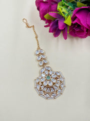 Traditional Kundan Polki Maang Tikka For Women