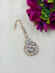 Anukriti Designer Polki Kundan Maang Tikka For Ladies