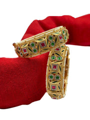 Beautiful Handcrafted Meenakari Multi Color Kada Bangles Set