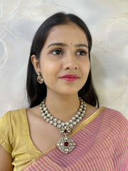 Aliza Victorian Polki Layered Necklace Set For Women By Gehna Shop Victorian Necklace Sets