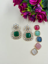 Harika Stylish Changeable Stones Polki Dangler Earrings For Ladies and girls