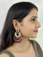 Tarini Lightweight Polki Chandbali Earrings For Women