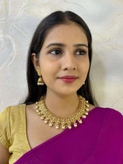 Anaisha Gold Plated Antique Gold Jewellery Necklace Set for weddings and parties