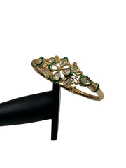 Traditional Openable Green Kundan Polki Kada Bracelet design for women online