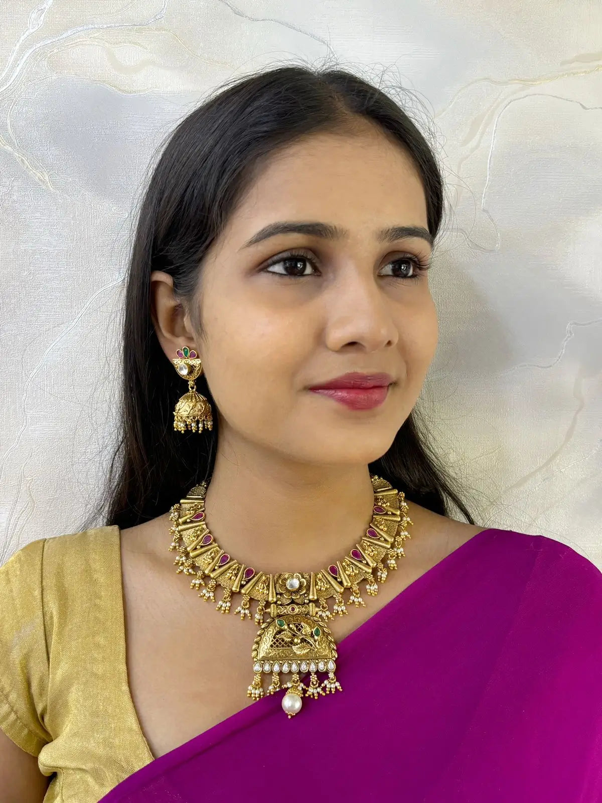 Majestic Gold Plated Artificial Jewellery Set For Women Online