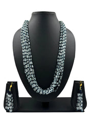 Semi Precious Multi Layered Blue Beads Necklace Set online for women