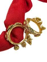 Kanika Designer Artificial Gold Plated Antique Gold Kada Bangle Set online for women