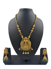 Traditional South Indian Goddess Lakshmi Temple Jewellery Set