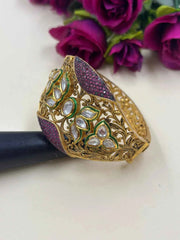 Traditional Artificial Broad Antique Kundan Bracelet