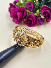 Designer Gheru Polish Party Wear Women Kundan Bracelet
