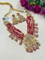 Gold Plated Antique Beaded Necklace Set | Traditional Jewelry For Women