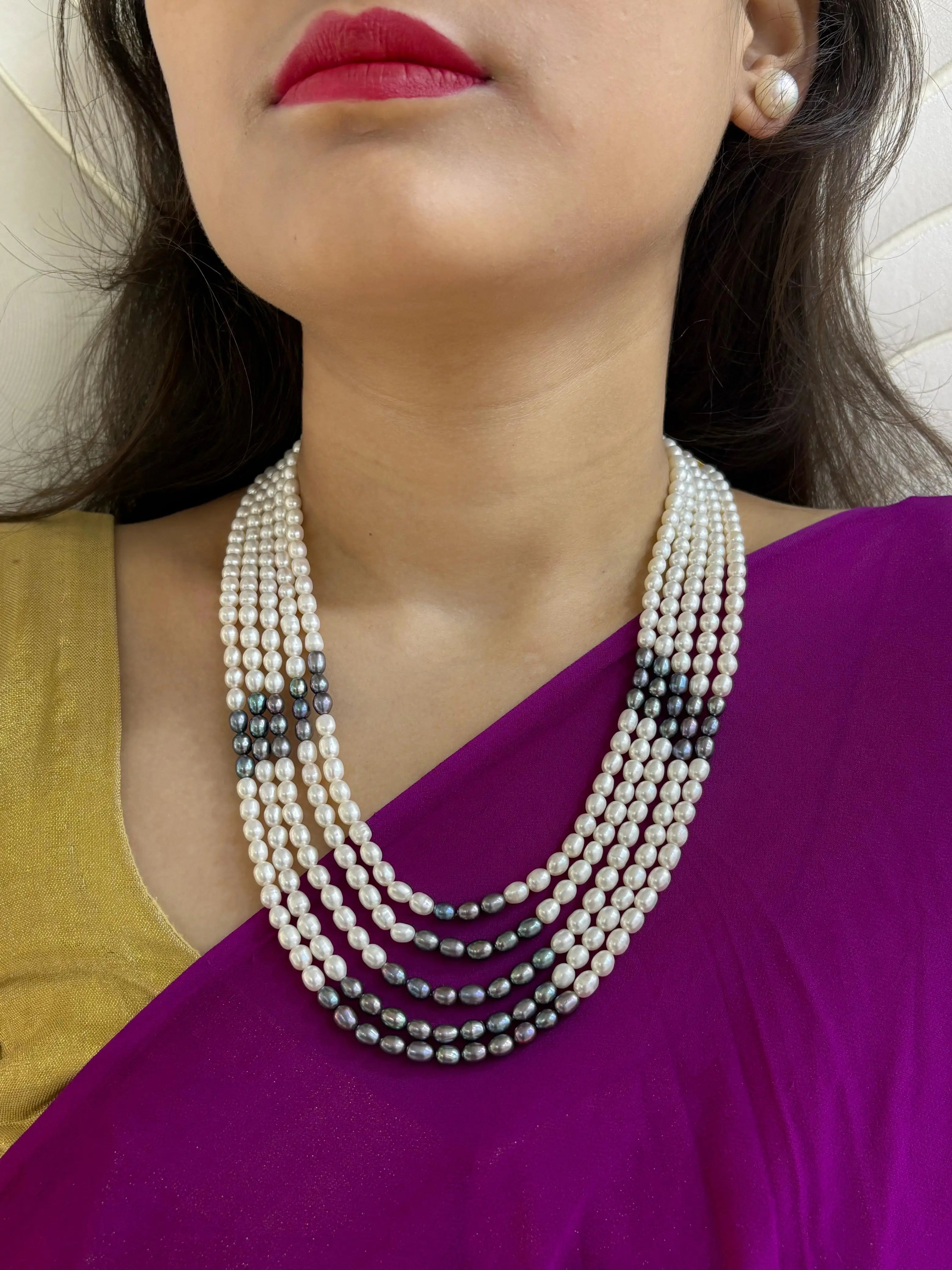 Original Freshwater Kalki Pearls Beaded Necklace For Women – Elegant Pearl Necklace